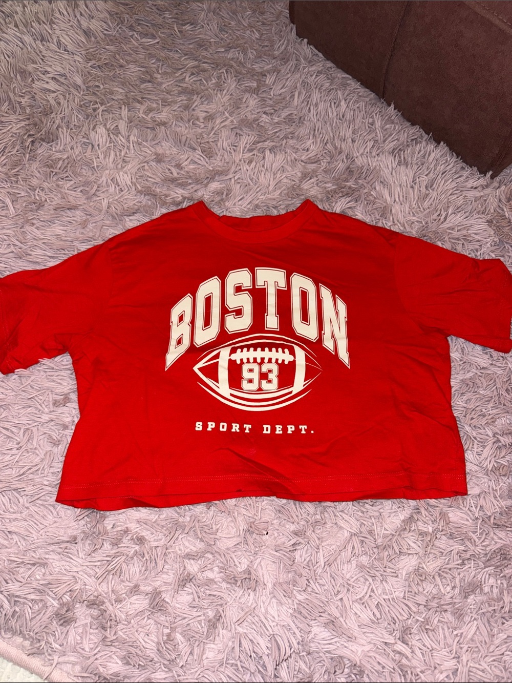 H&M Red Crewneck Tee with White Interior Print